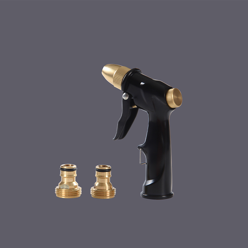 Munstycken för trädgårdsslang med justerbart pistolgrepp i metall